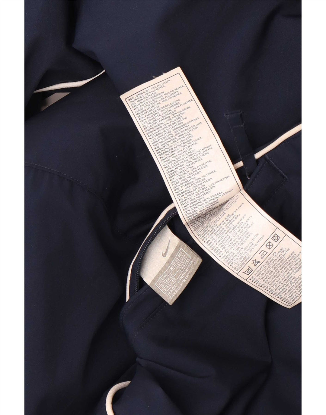 Giacca reversibile con cappuccio Nike da donna UK 10/12 Medium Navy Blue Colourblock
