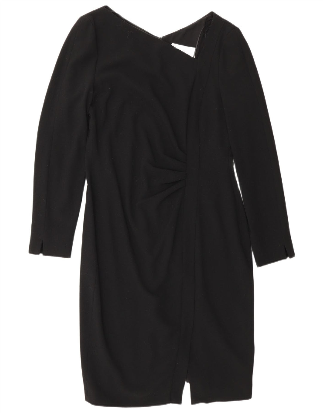 L.K. Abito tubino a maniche lunghe da donna Bennett UK 14 grande poliestere nero