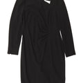 L.K. Abito tubino a maniche lunghe da donna Bennett UK 14 grande poliestere nero