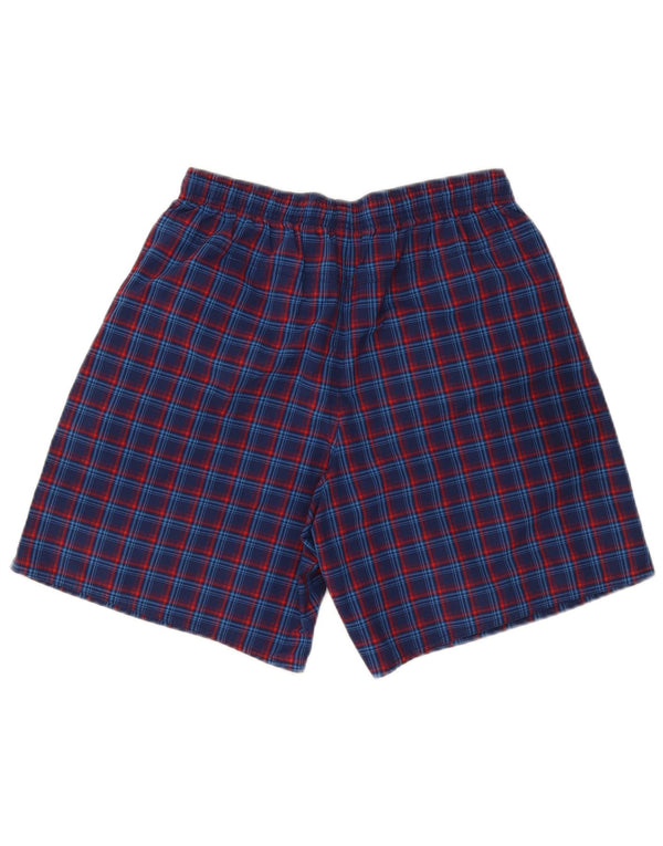 Adidas Mens Sport Shorts Medium  Navy Blue Check Polyester