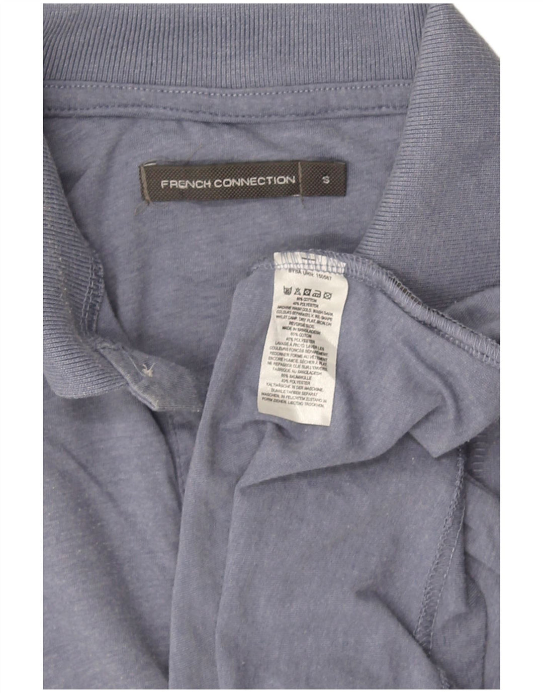 FRENCH CONNECTION Polo da uomo piccola in cotone blu