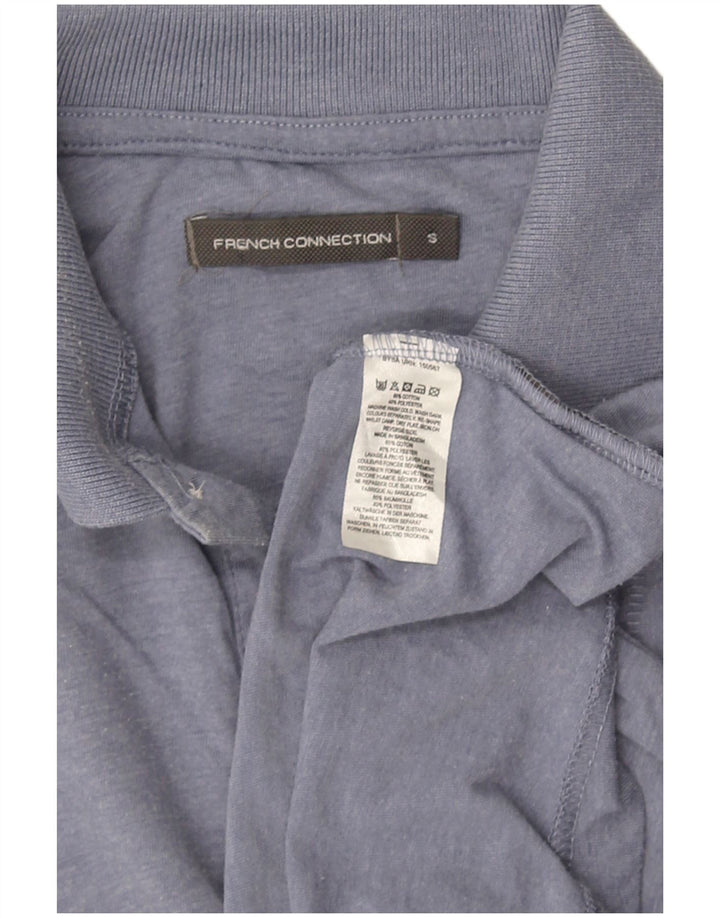 FRENCH CONNECTION Polo da uomo piccola in cotone blu