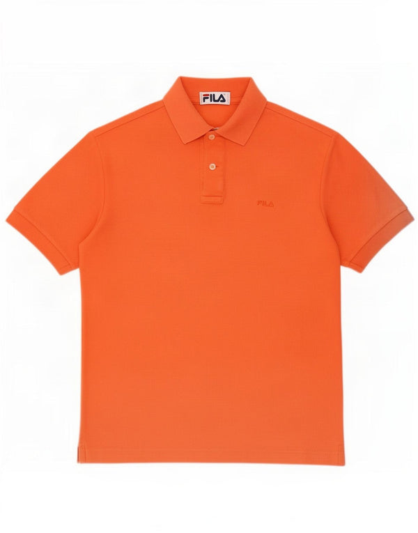 Fila Mens Polo Shirt XS Orange Cotton