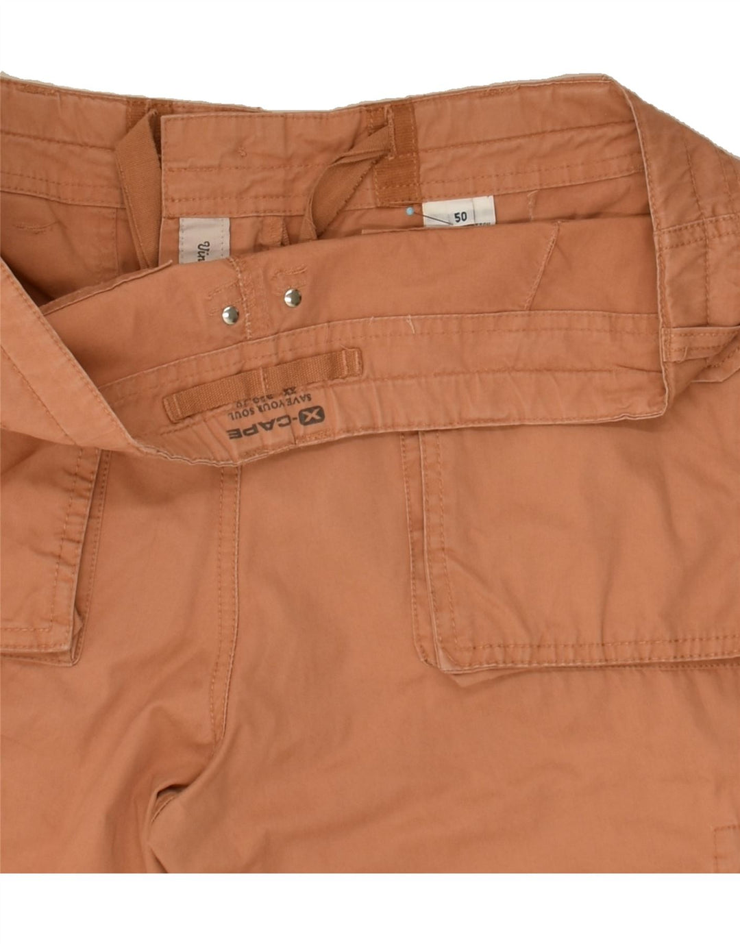 X-CAPE Mens Cargo Shorts IT 50 Large W36 Brown Cotton Vintage X-Cape and Second-Hand X-Cape from Messina Hembry 