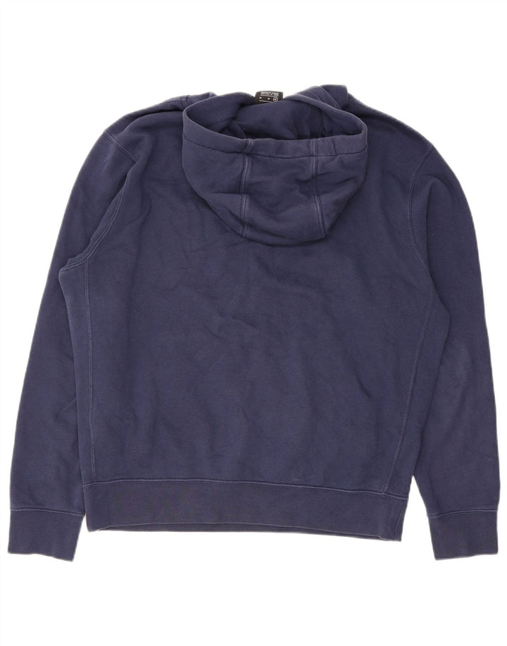 Felpa con cappuccio grafica Nike da uomo in cotone medio blu navy