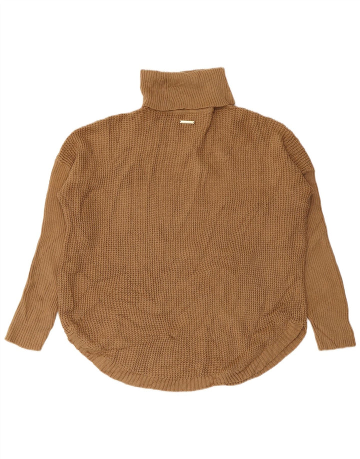 MICHAEL KORS Maglione da donna con collo alto e maglione UK 12 Cotone beige medio