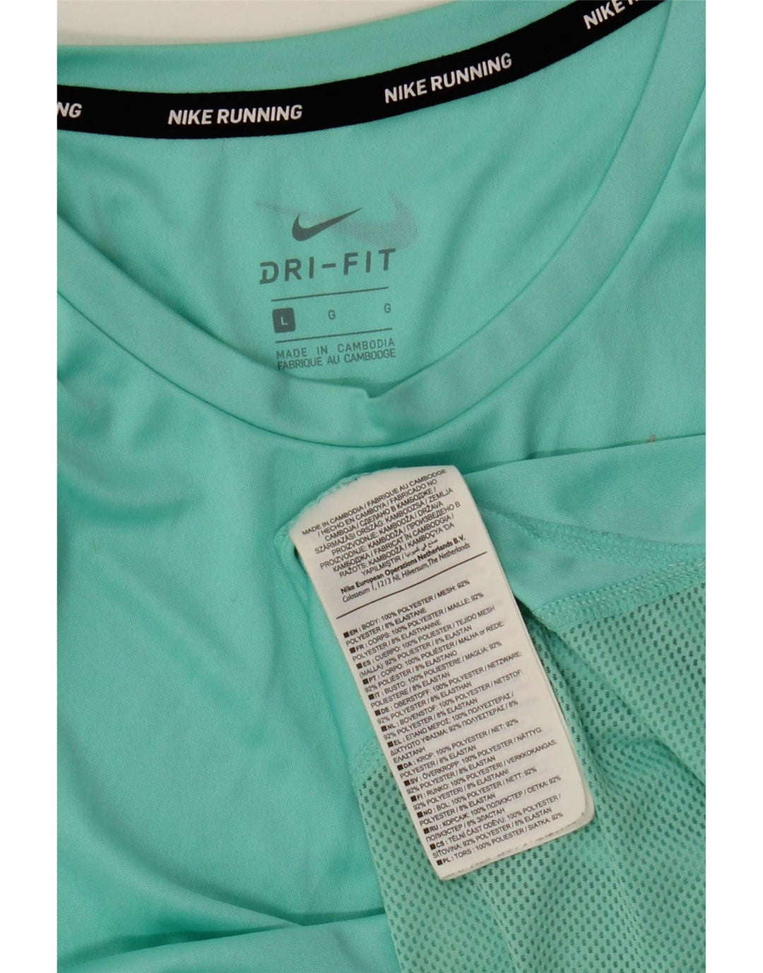 Canotta Nike Dri Fit da donna UK 14 Large Verde Poliestere