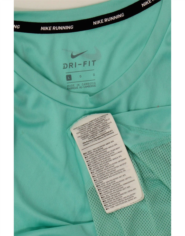 Canotta Nike Dri Fit da donna UK 14 Large Verde Poliestere