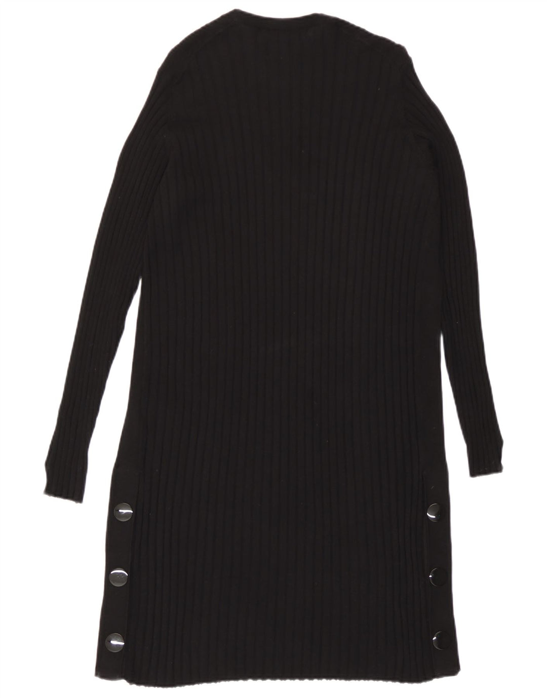 Maglione cardigan aperto lungo da donna Marks & Spencer UK 10 piccolo nero