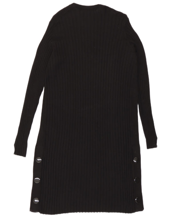 Maglione cardigan aperto lungo da donna Marks & Spencer UK 10 piccolo nero