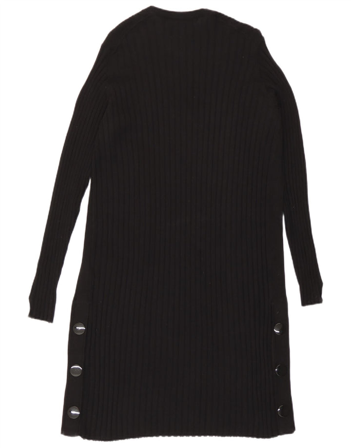 Maglione cardigan aperto lungo da donna Marks & Spencer UK 10 piccolo nero
