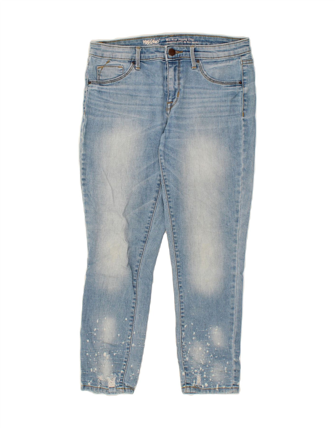 MOSSIMO Womens Mid Rise Crop Jegging Jeans US 8 Medium W29 L24 Blue Cotton Vintage Mossimo and Second-Hand Mossimo from Messina Hembry 