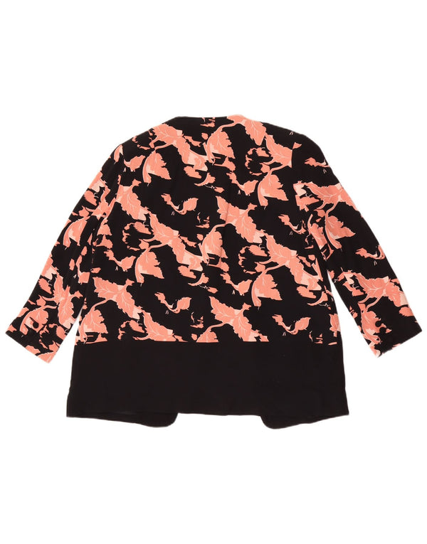 Giacca blazer da donna vestibilità ampia French Connection UK 8 piccolo floreale nero