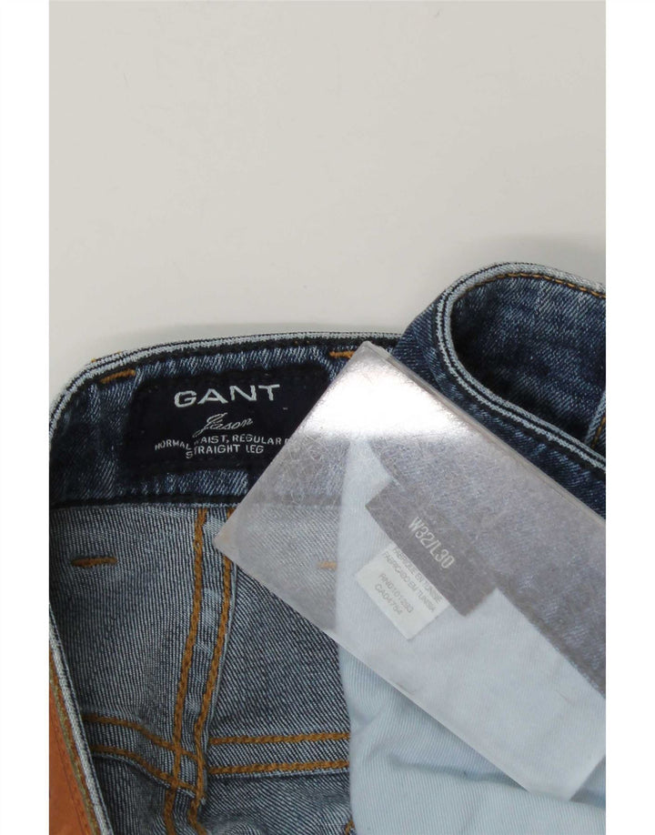 Jeans dritti da uomo vestibilità regolare Gant W32 L30 cotone blu