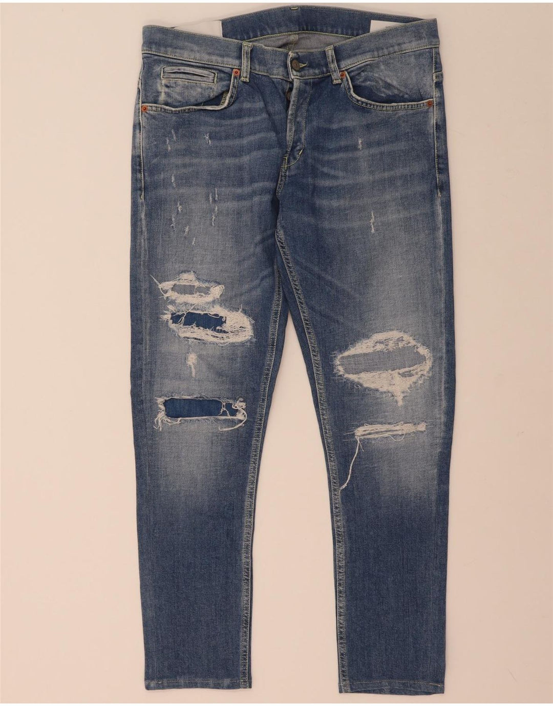 Dondup Jeans skinny effetto consumato da uomo W36 L29 cotone blu