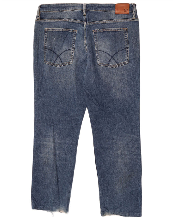 Crew Clothing Jeans dritti regolari da uomo W38 L27 cotone blu