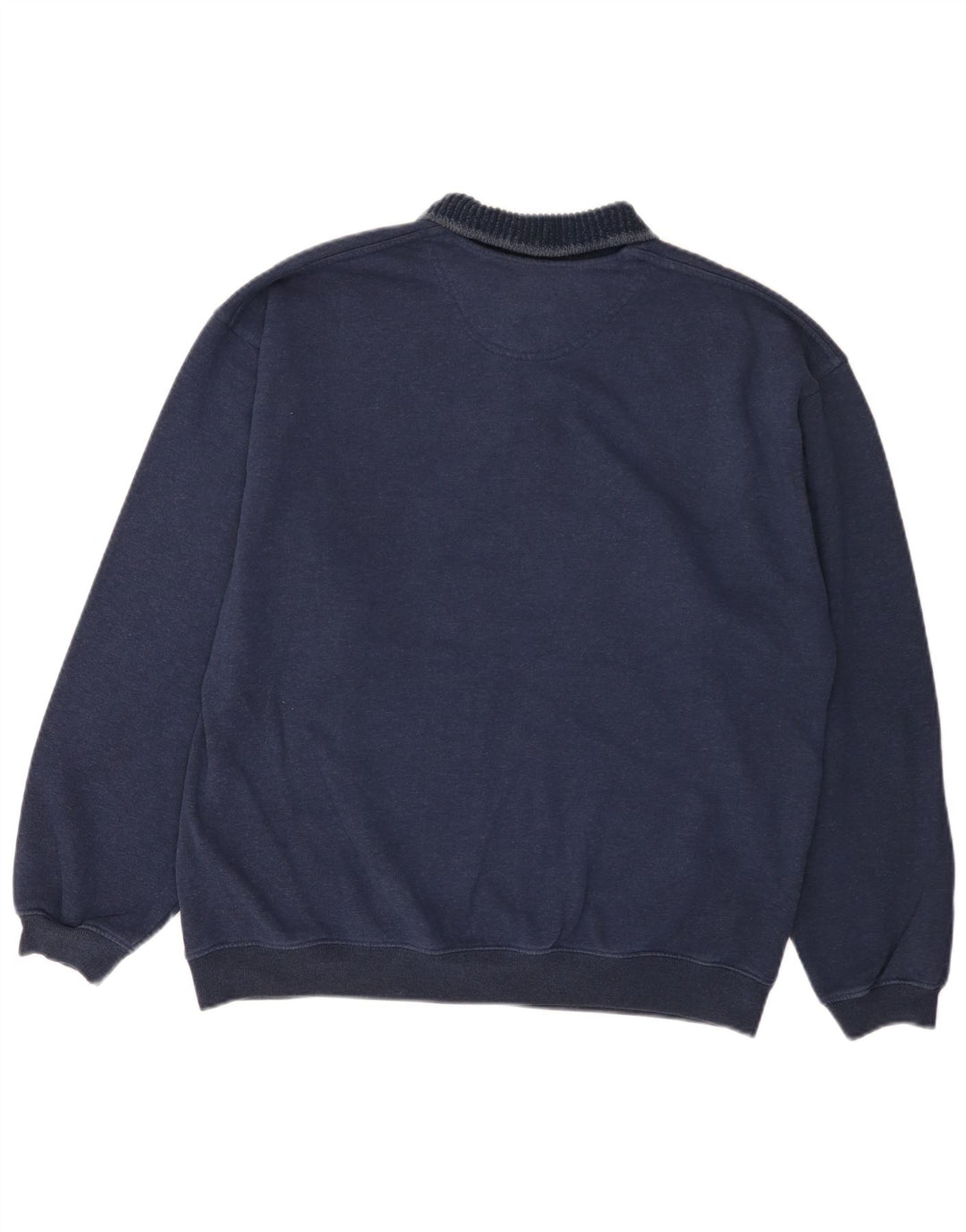 Felpa da uomo Marks & Spencer con collo alto, maglione grande a righe blu navy