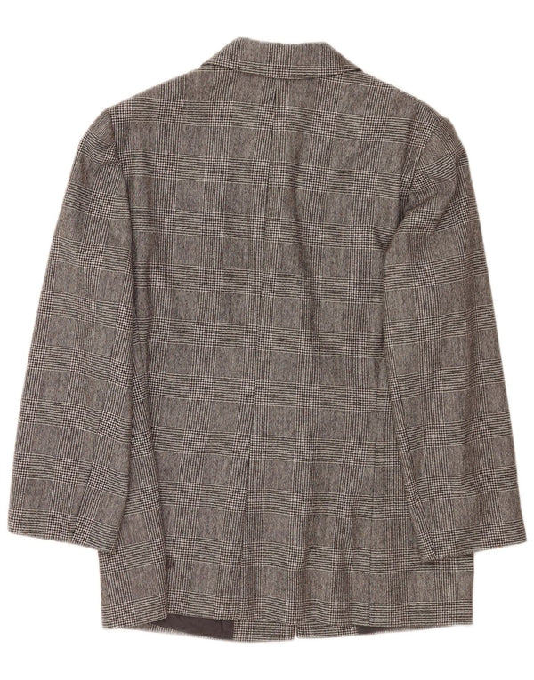 Giacca blazer da donna a 3 bottoni Valentino UK 12 pied de poule grigio medio