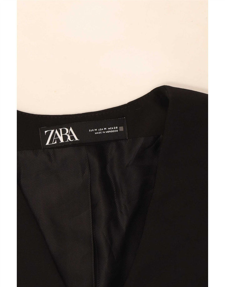 Gilet corto da donna Zara UK 14 poliestere nero medio
