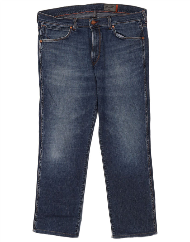 Jeans dritti da uomo Wrangler W38 L29 Blu Navy