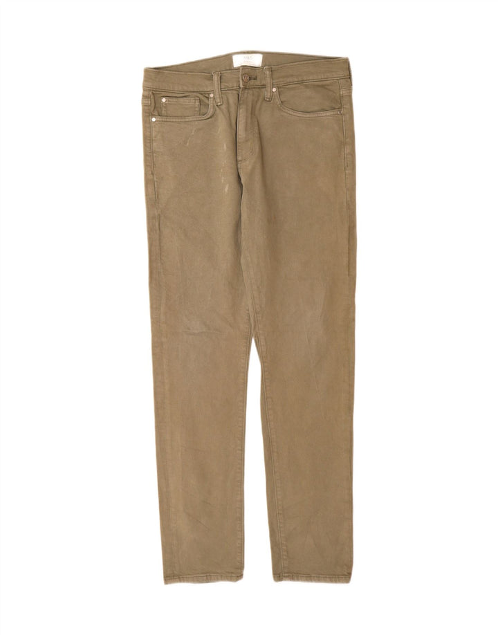 Jeans slim da uomo Marks & Spencer W32 L33 cotone kaki
