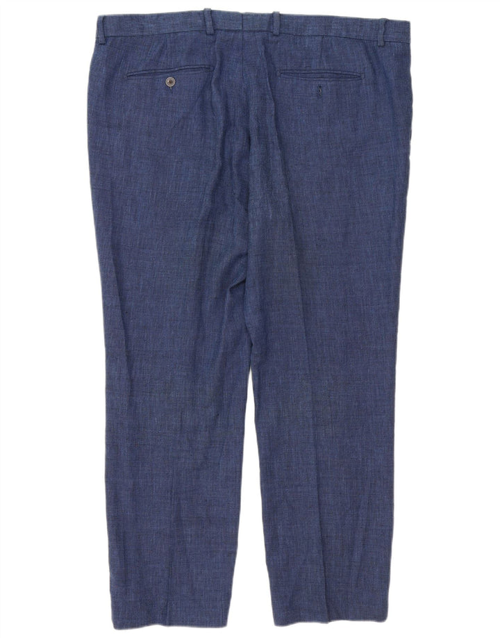 Pantaloni da abito su misura da uomo Marks & Spencer W40 L29 Blu classico