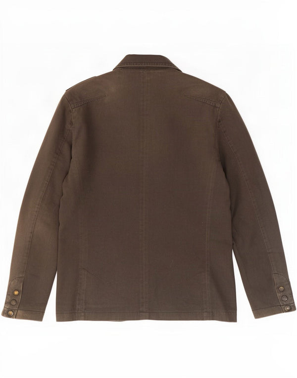 Giacca blazer militare da uomo Diesel UK 40 grande cotone grigio
