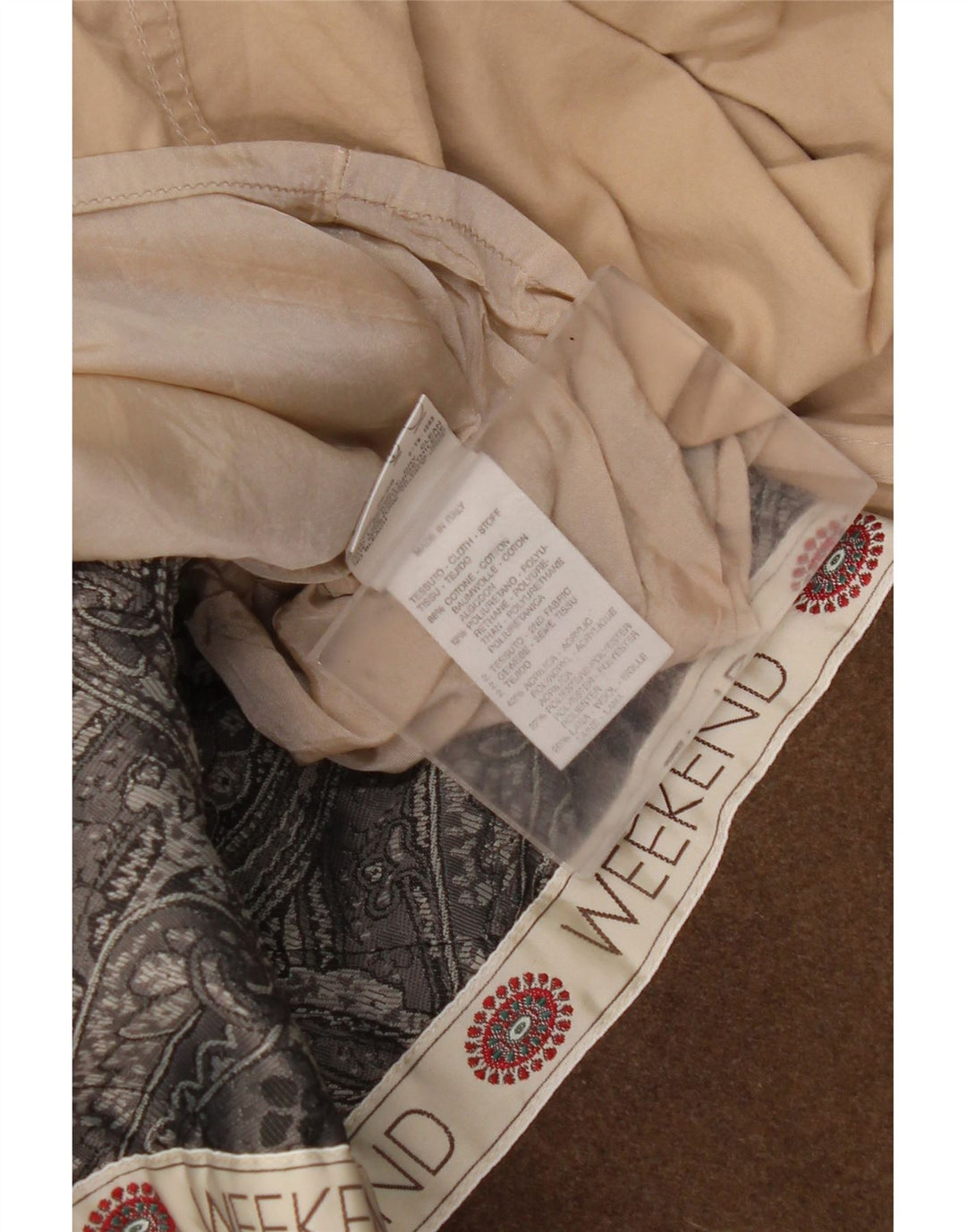 Trench oversize da fine settimana da donna vintage UK 8 piccolo in cotone beige