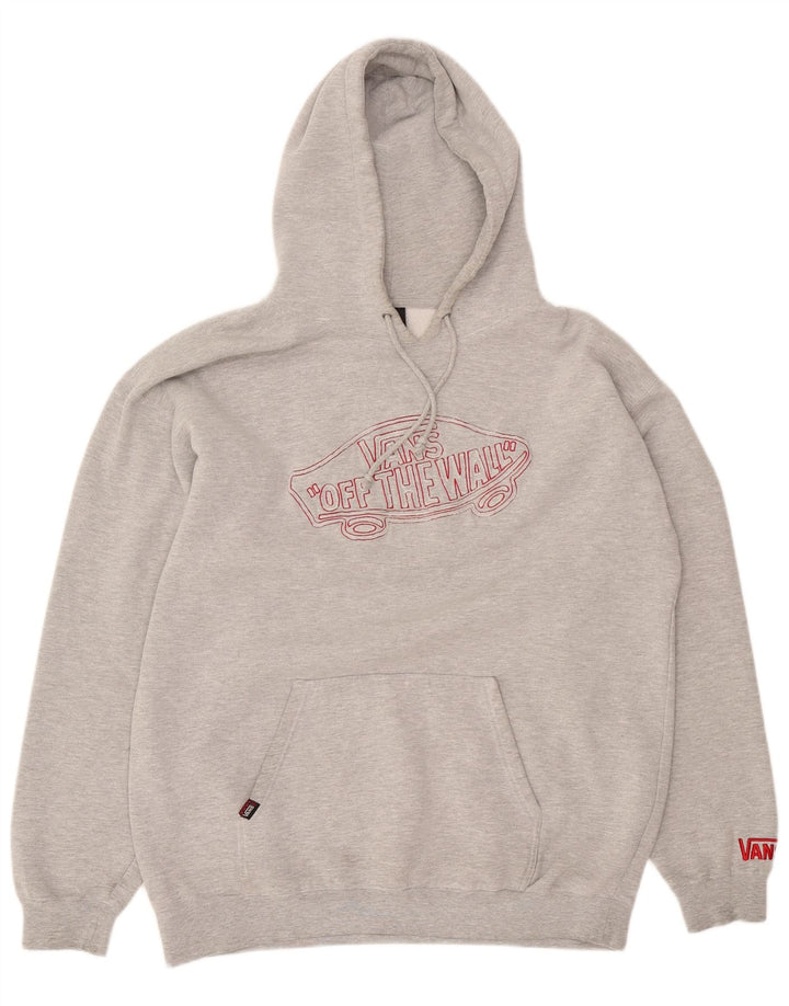 Felpa con cappuccio grafica da uomo Vans grande grigia chiazzata