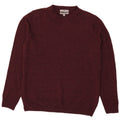 Maglione maglione girocollo da uomo Marks & Spencer grande lana bordeaux