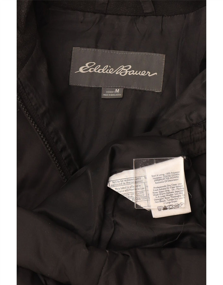 Cappotto imbottito da donna EDDIE BAUER UK 14 poliestere nero medio
