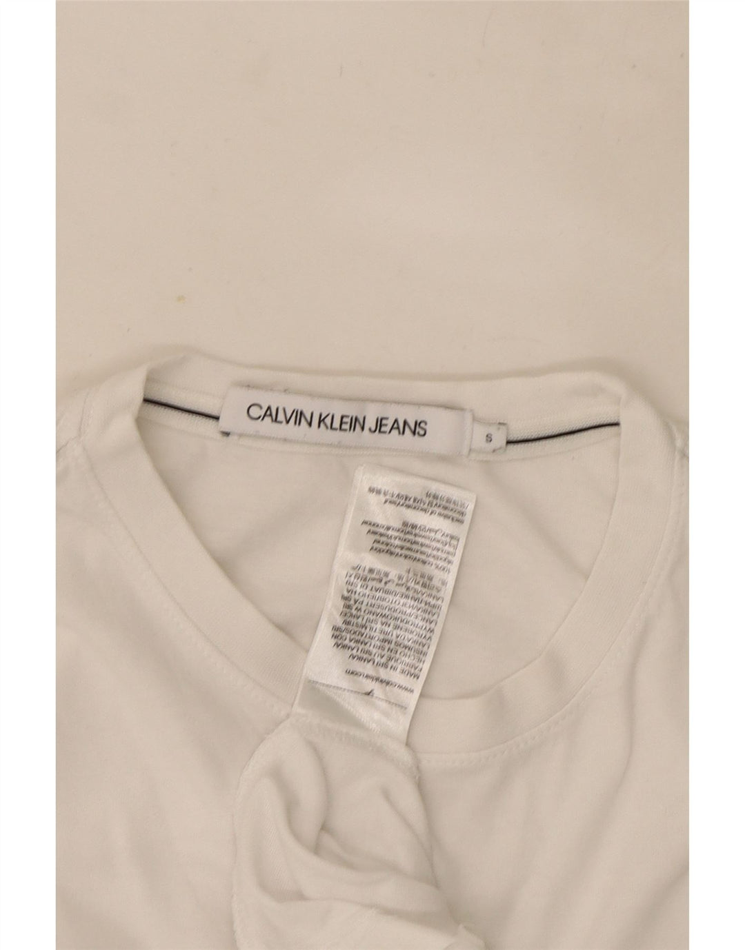 T-shirt da uomo Calvin Klein Jeans Top piccola in cotone bianco
