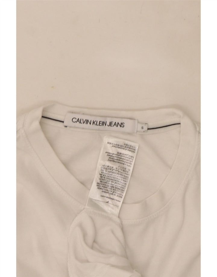 T-shirt da uomo Calvin Klein Jeans Top piccola in cotone bianco