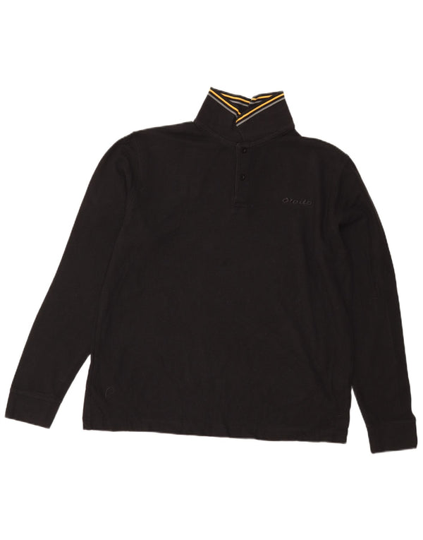 Polo da uomo a maniche lunghe Lotto Large nera