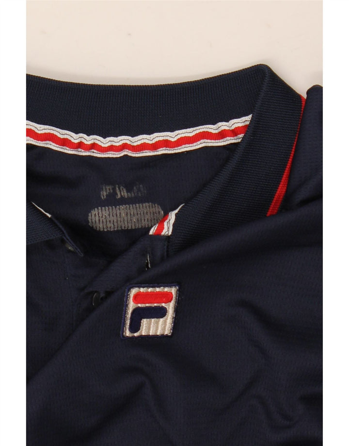 Polo da uomo Fila media blu navy