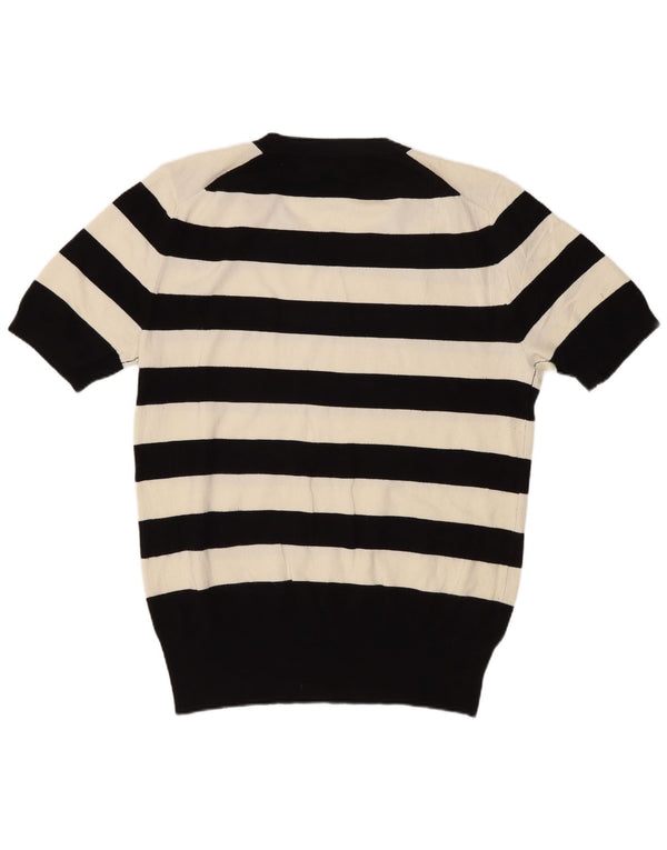 Maglione girocollo a maniche corte da donna Zara UK 18 XL a righe nere