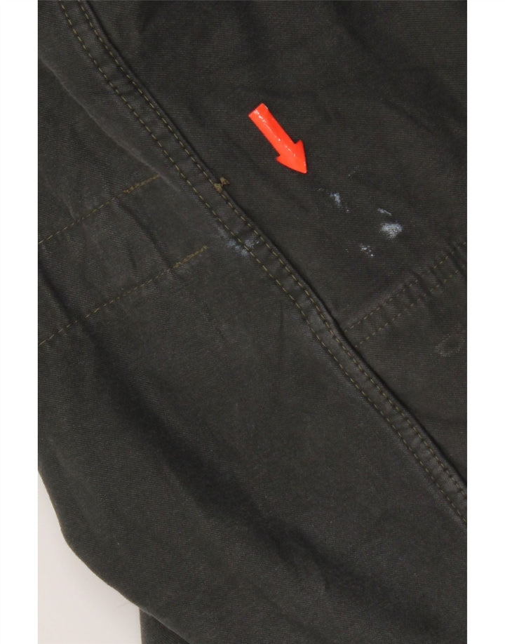 Giacca parka con cappuccio vintage da uomo UK 38 grigio medio