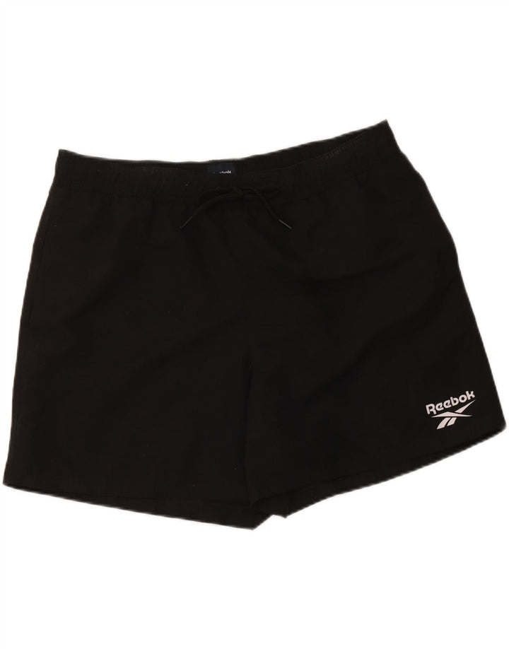 Pantaloncini sportivi Reebok da donna UK 16 Large Nero Poliestere