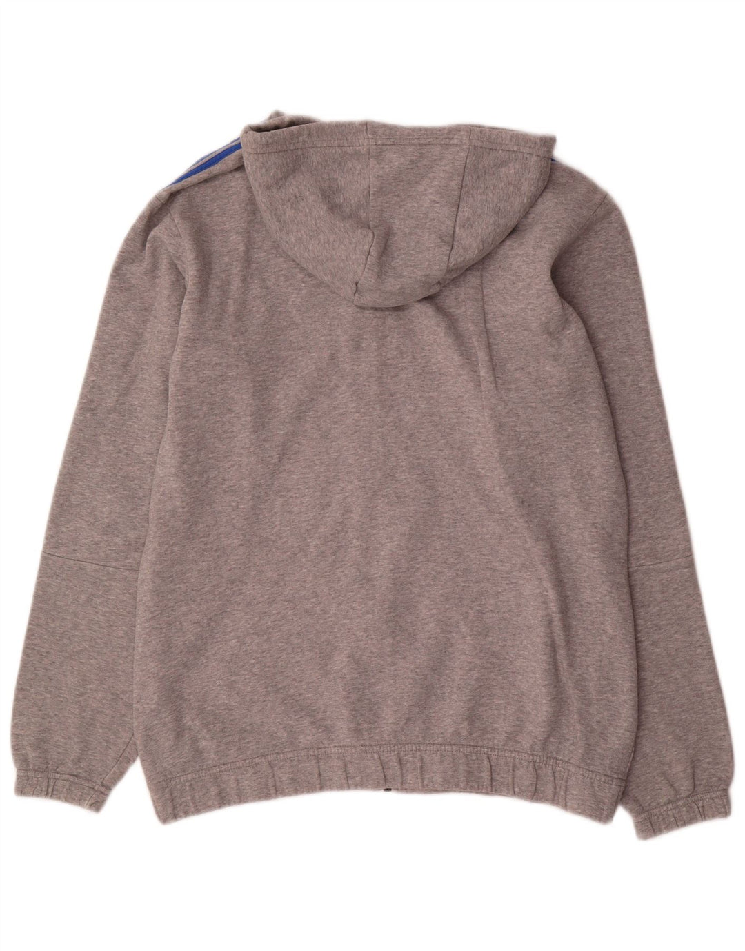 Maglione con cappuccio e zip da uomo ADIDAS UK 42/44 grande cotone grigio