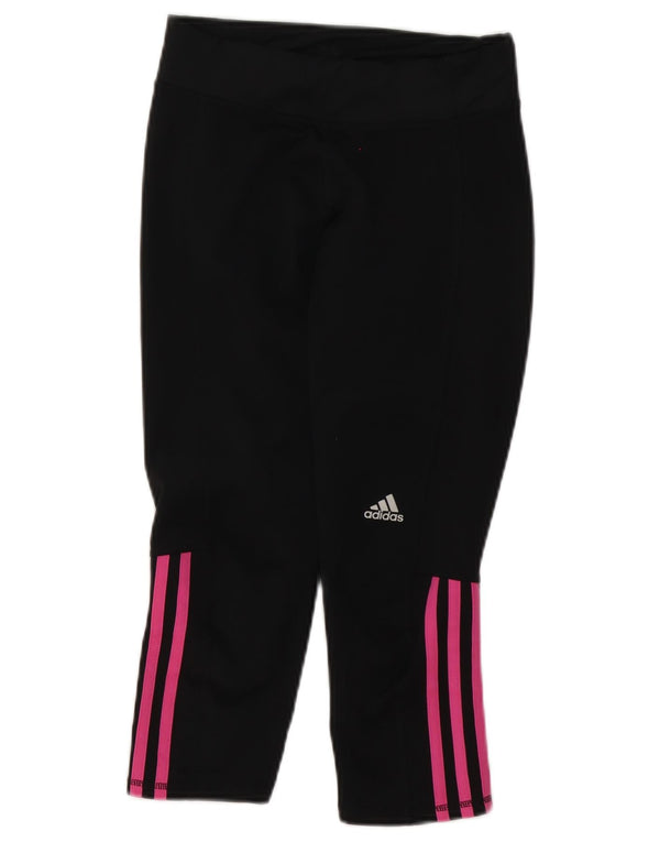 Leggings Capri da donna Adidas UK 8 Small poliestere nero