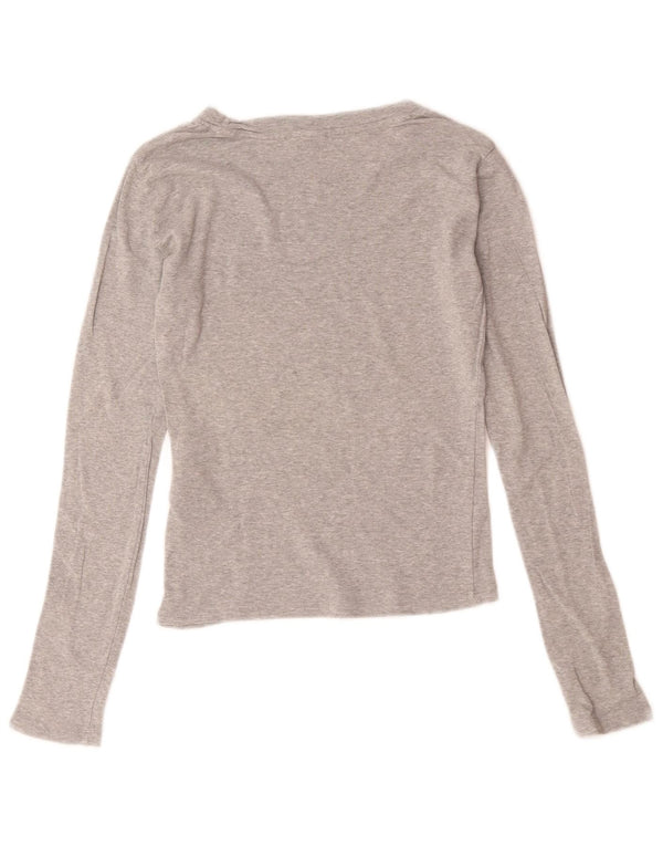 Levi's Donna Top Manica Lunga UK 2 2XS Cotone Grigio