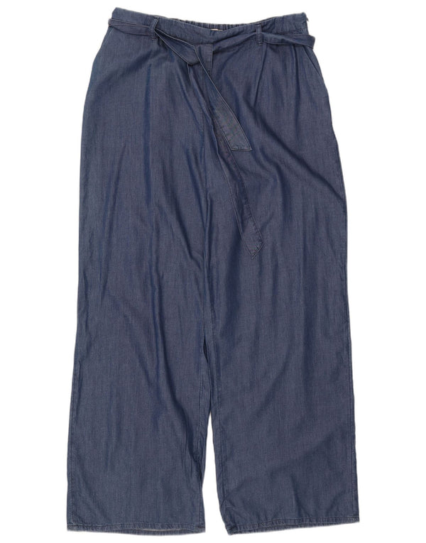 Pantaloni larghi da donna a vita alta Phase Eight UK 16 Large W36 L31 Blu