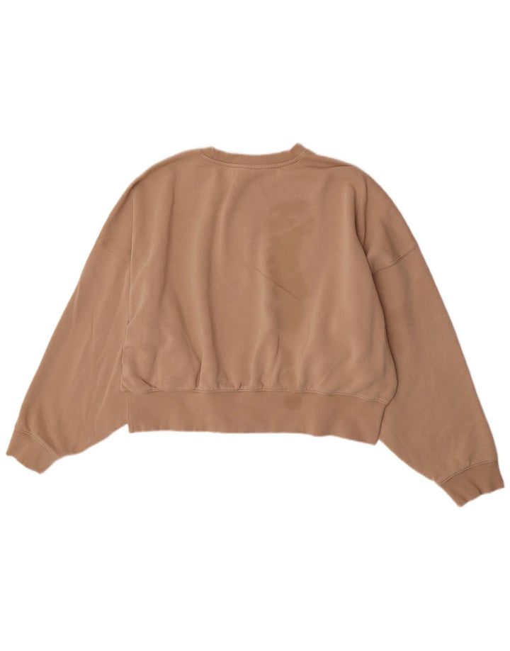Felpa oversize corta Adidas da donna, maglione, UK 10, piccola, beige
