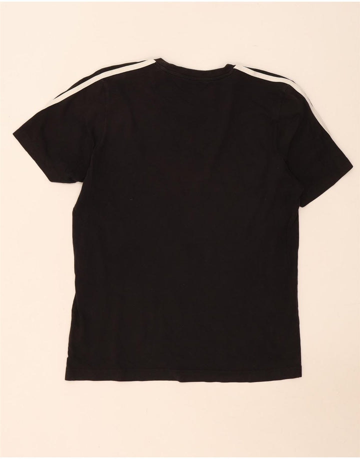 T-shirt Adidas da uomo Top media in cotone nero