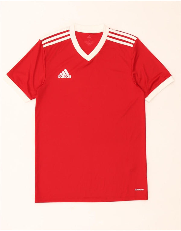 Maglietta Adidas Aeroready da uomo, piccola, in poliestere rosso