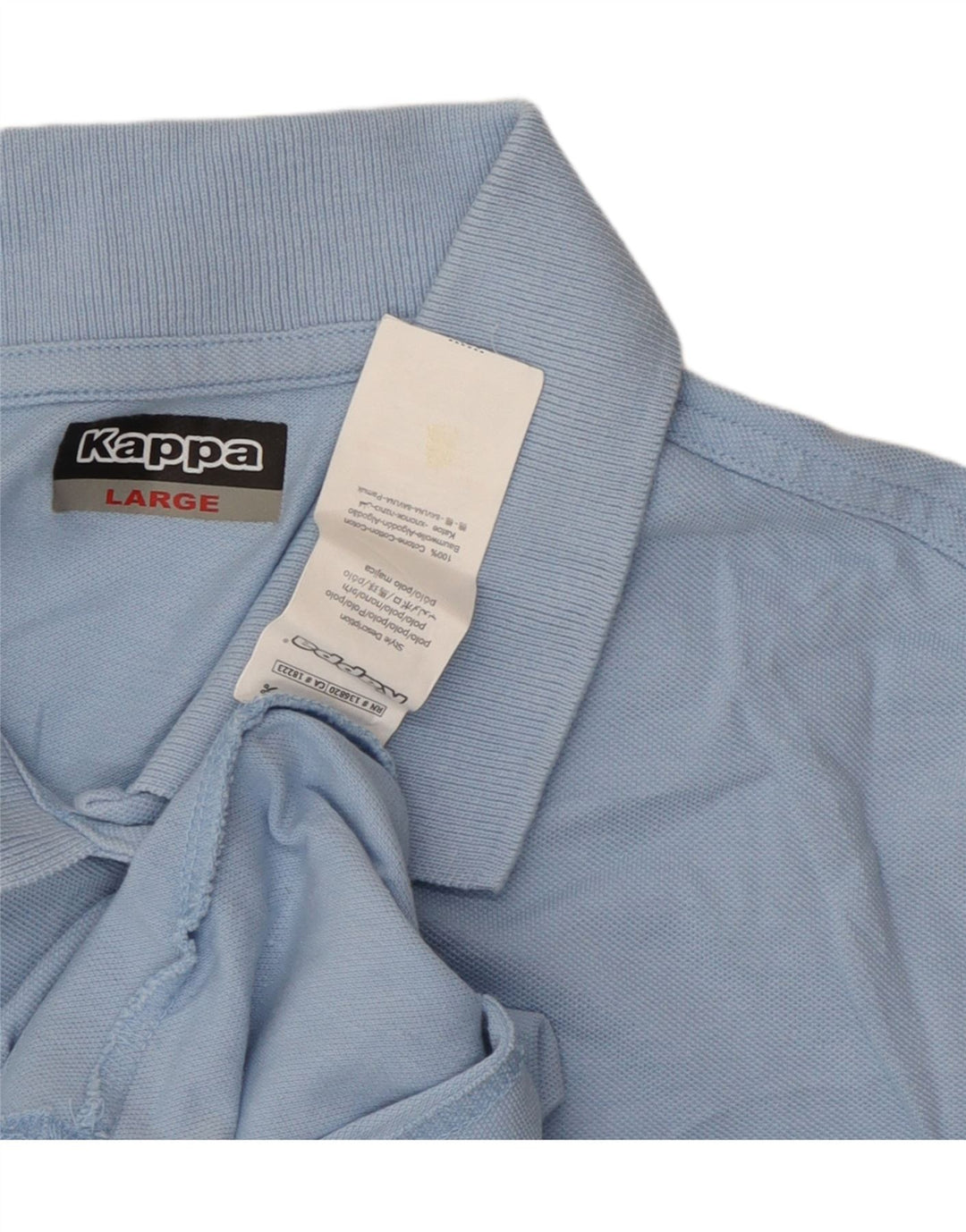 Polo Kappa da donna UK 14 grande in cotone blu