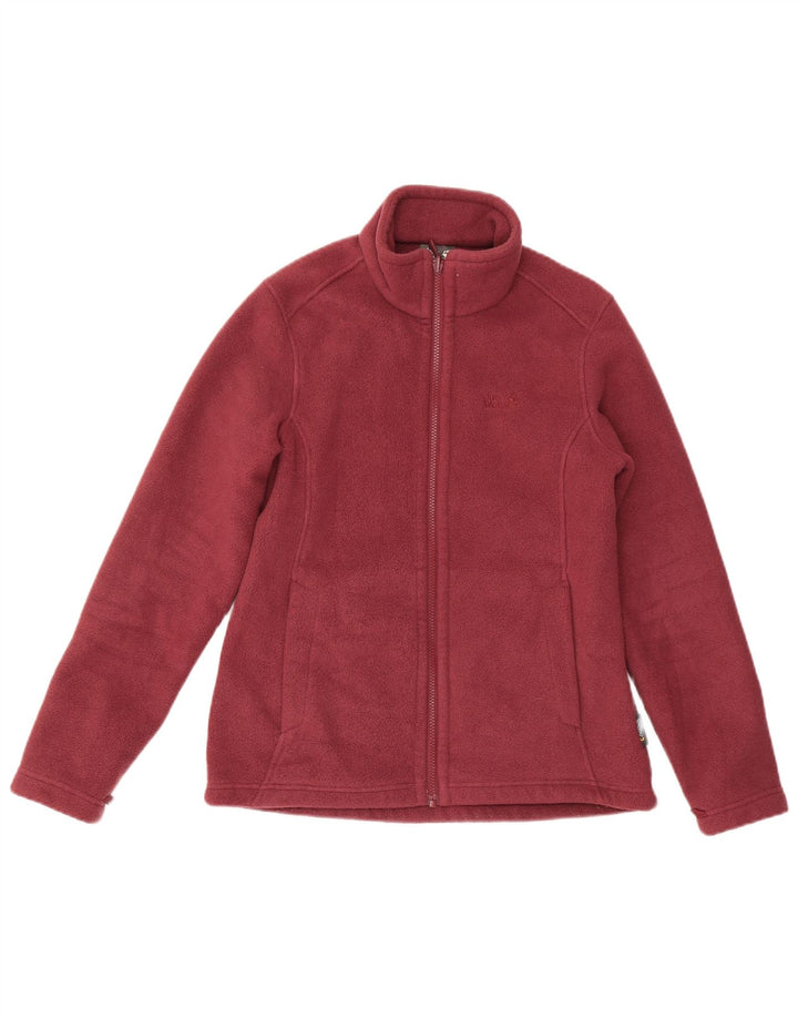 Giacca in pile da donna Jack Wolfskin UK 10/12 Poliestere bordeaux medio