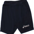 ASICS Boys Graphic Sport Shorts 7-8 Years Navy Blue Polyester Vintage Asics and Second-Hand Asics from Messina Hembry 