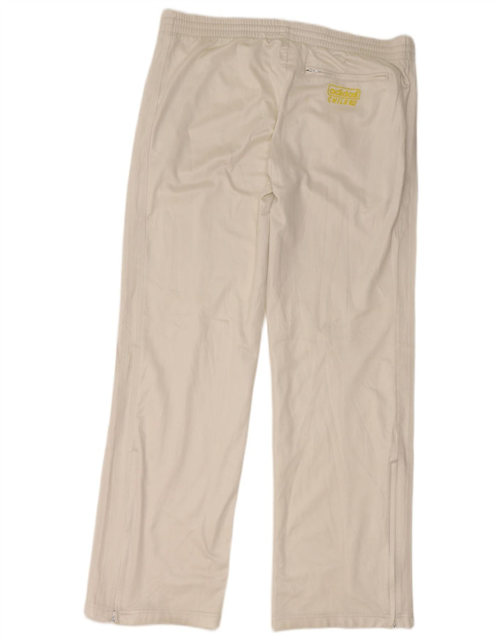 Pantaloni da tuta da uomo ADIDAS poliestere bianco medio
