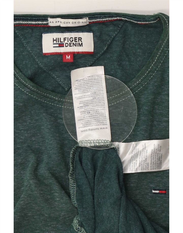 T-shirt da uomo Tommy Hilfiger Top verde medio in poliestere screziato